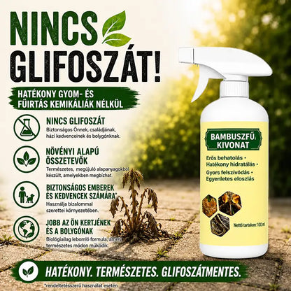 Természetes, gyorsan ható gyom- és fűirtó spray