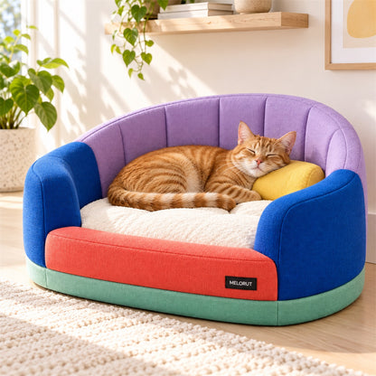 Melorut Shell-Back Comfort Pet Bed - in-use scene