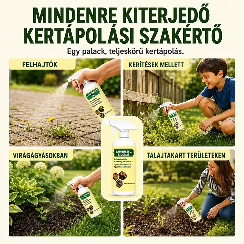 Természetes, gyorsan ható gyom- és fűirtó spray
