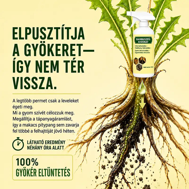 Természetes, gyorsan ható gyom- és fűirtó spray