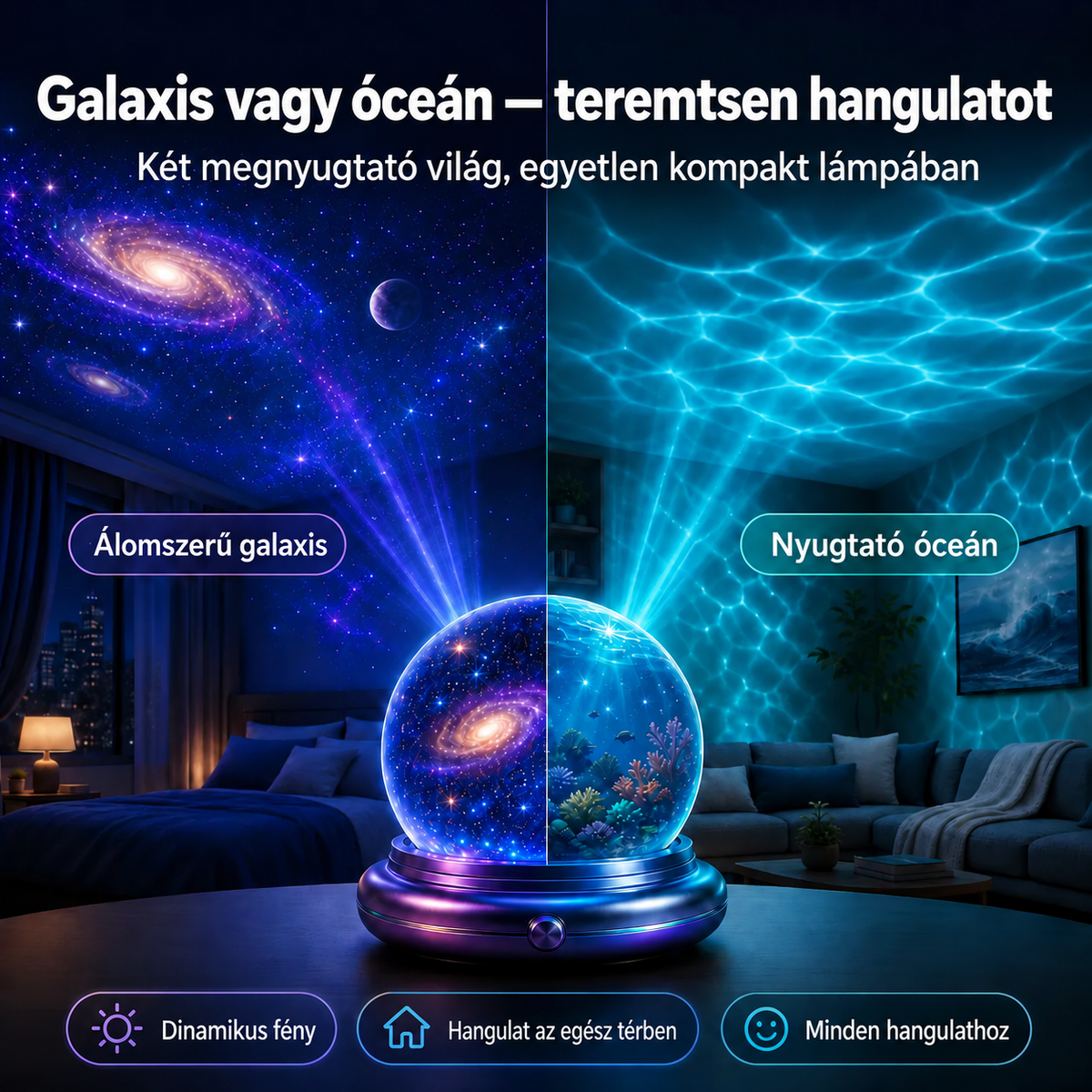🌌 Comauo® 5D holografikus csillagprojektor
