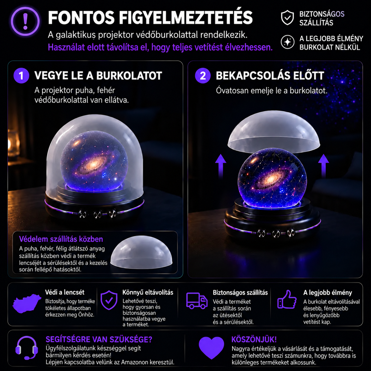 🌌 Comauo® 5D holografikus csillagprojektor