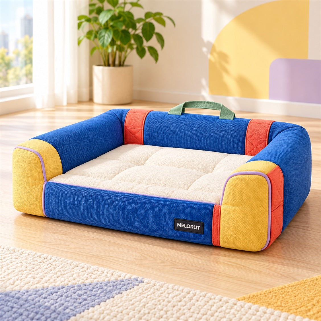 Melorut Carry-Ready Bolster Pet Bed - main product view