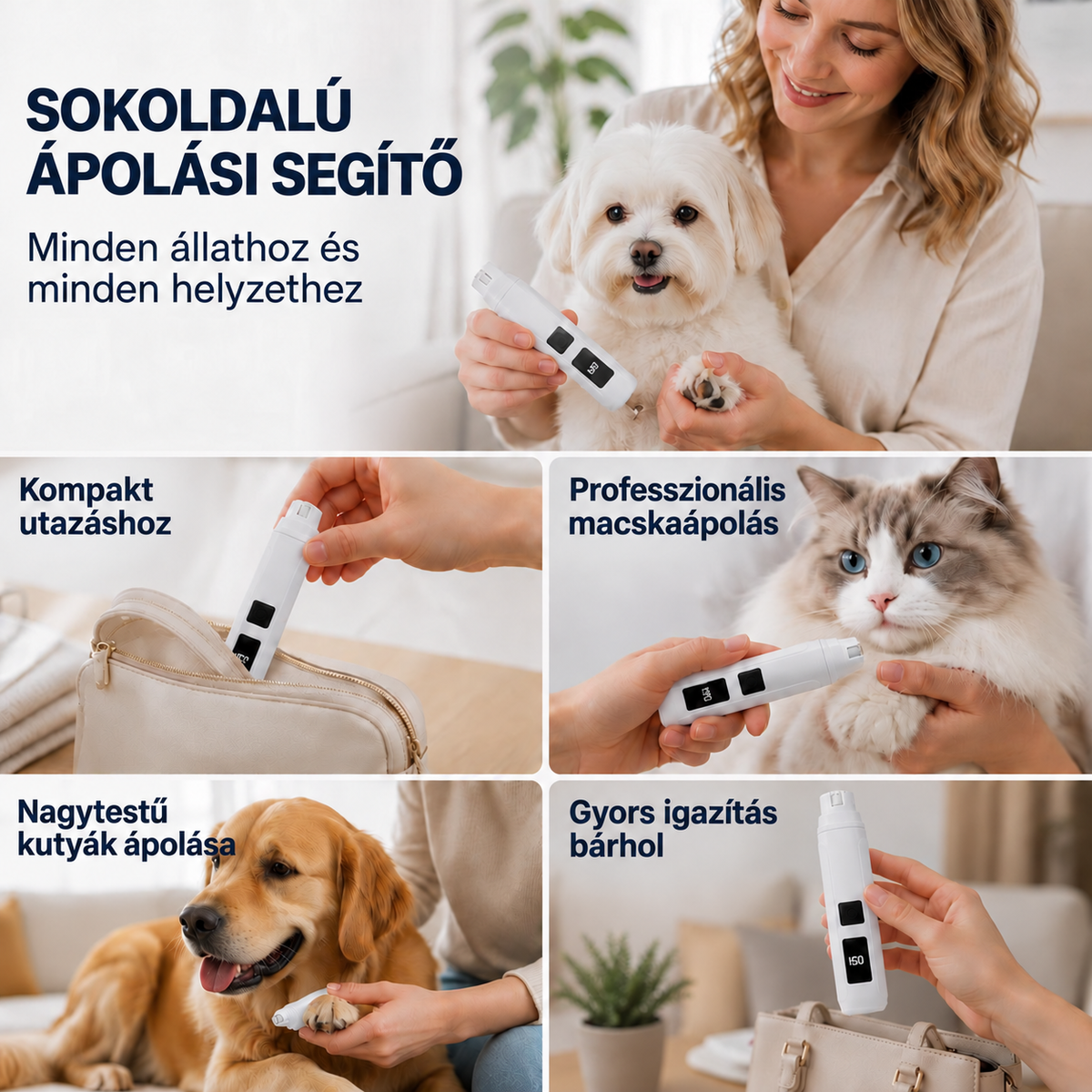 Elektromos karomcsiszoló LED-kijelzővel