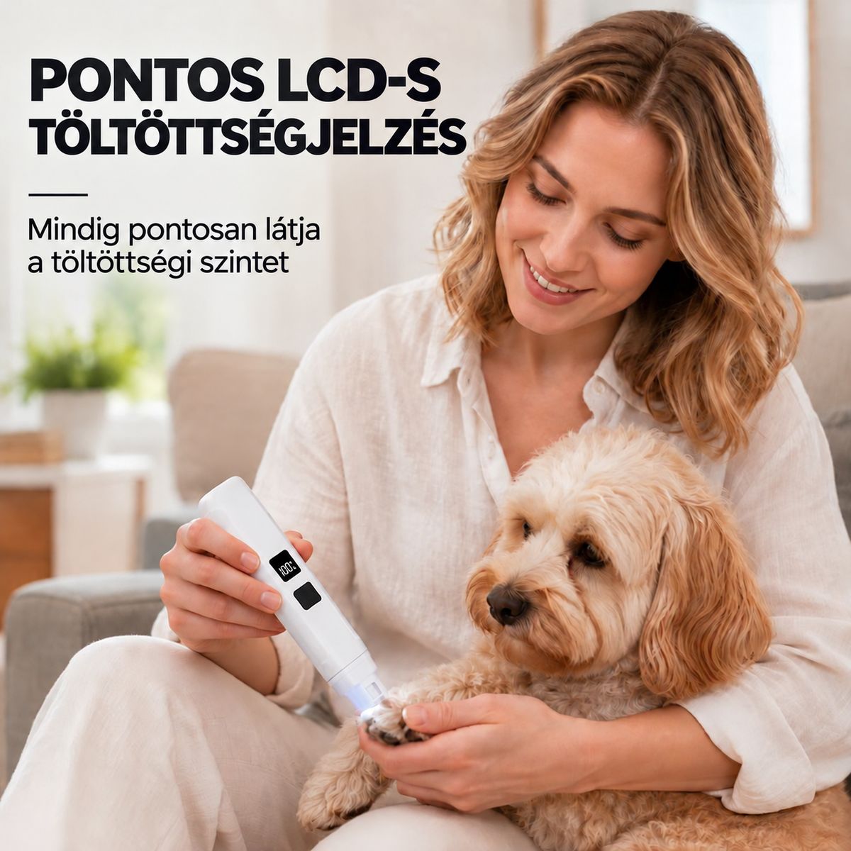Elektromos karomcsiszoló LED-kijelzővel