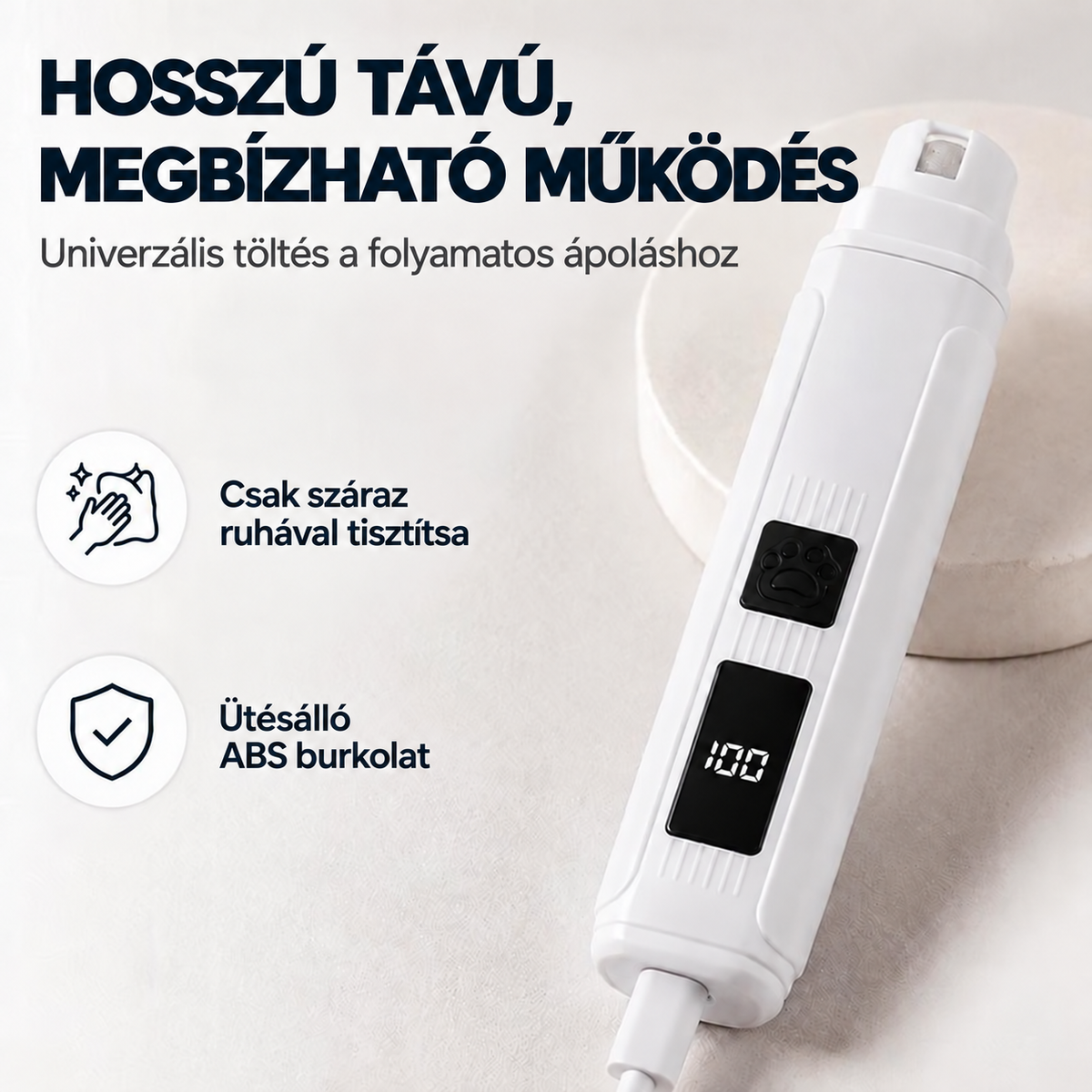 Elektromos karomcsiszoló LED-kijelzővel