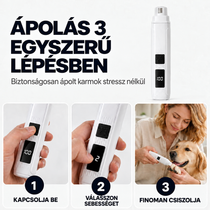 Elektromos karomcsiszoló LED-kijelzővel