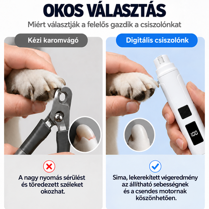 Elektromos karomcsiszoló LED-kijelzővel