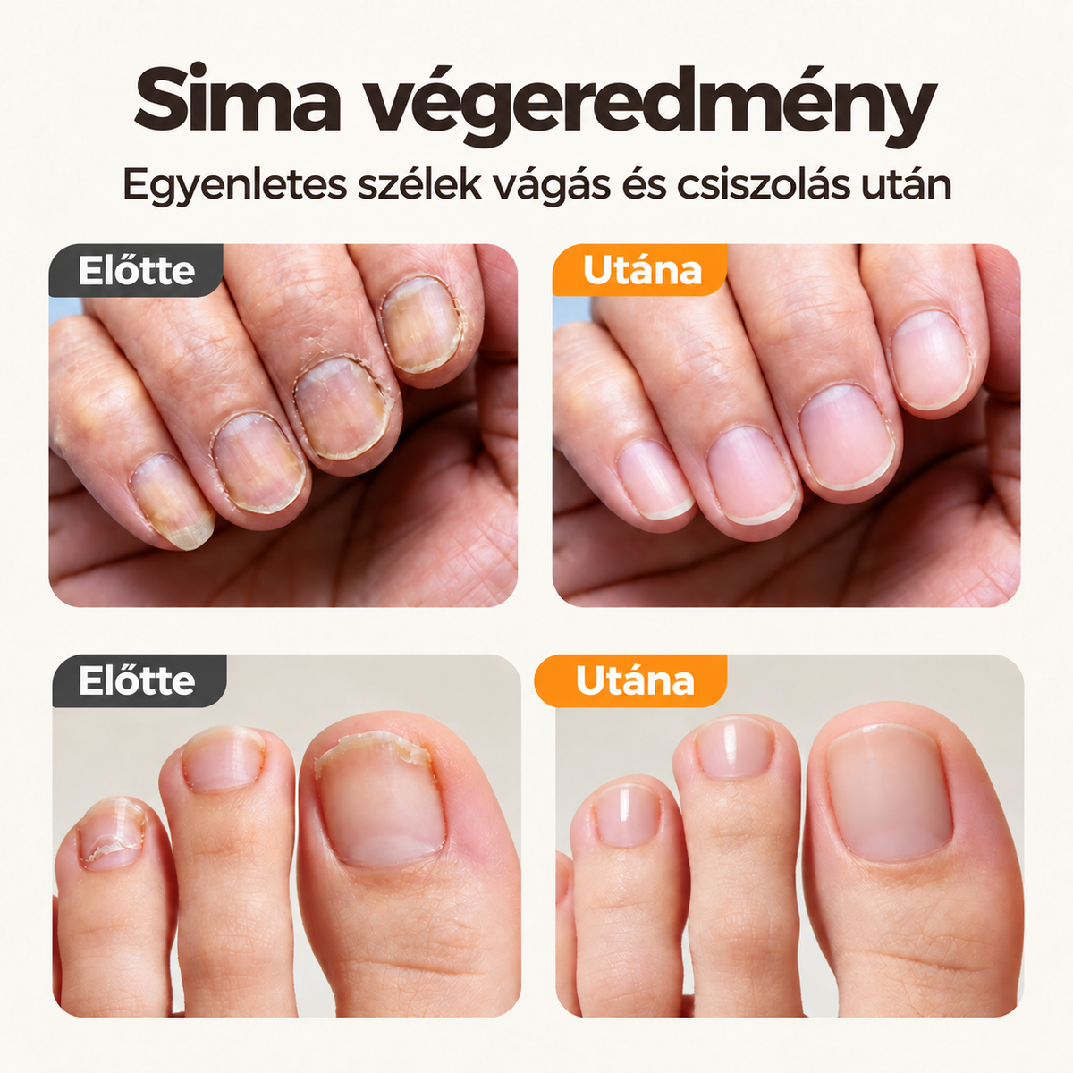 Elektromos körömvágó és körömcsiszoló 2 az 1-ben