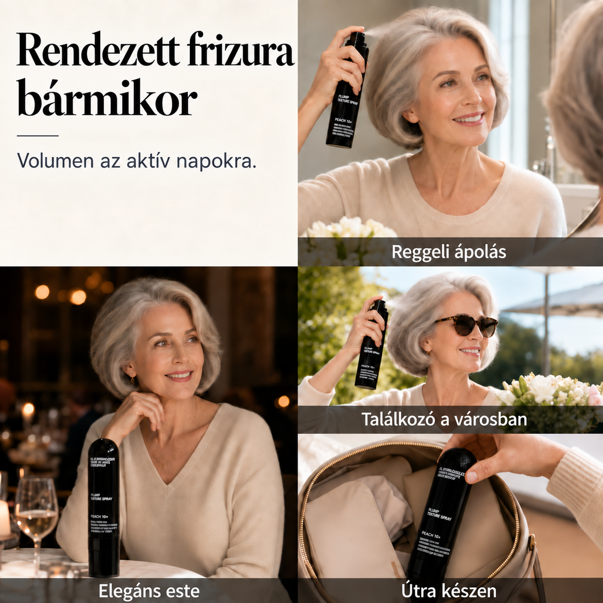 Őszibarack illatú hajvolumennövelő spray