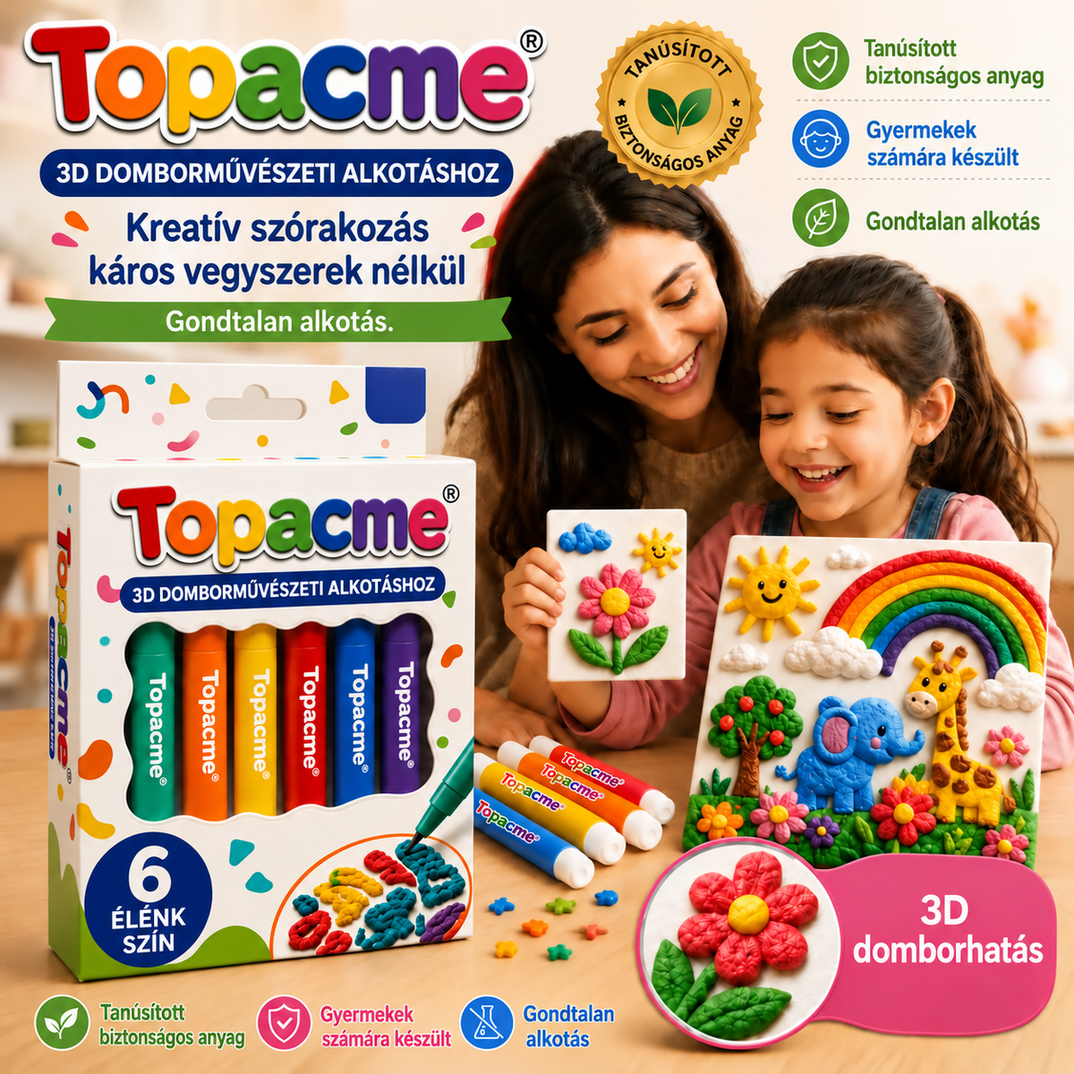 Topacme® 3D domborművészeti toll – alakítsa a sík rajzokat tapintható 3D műalkotásokká 🪄